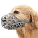 2 Pcs Size XL Grey Breathable Mesh Dog Muzzle - Anti-Barking, Biting & Chewing - Adjustable & Comfortable Nylon Muzzle for Dogs