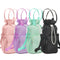 Pink Insulated Tumbler Carrier Bag - Crossbody Water Bottle Holder with Pockets & Adjustable Strap for Large Cups (Note: cup not included)