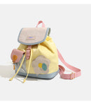 Colorful Chic Colorblock Mini Backpack - Cute Canvas Student Daypack, Lightweight Commuter Bag