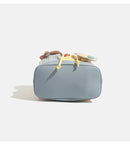 Colorful Chic Colorblock Mini Backpack - Cute Canvas Student Daypack, Lightweight Commuter Bag