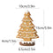 2 Pcs (1 Yellow + 1 Brown) Charming Gingerbread Christmas Tree Figurine - Festive Resin Holiday Table Decor Ornament
