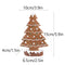 2 Pcs (1 Yellow + 1 Brown) Charming Gingerbread Christmas Tree Figurine - Festive Resin Holiday Table Decor Ornament