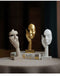 Gold Style 3 Elegant Abstract Face Sculpture - Modern Resin Art Figurine, Hand & Mask Home Decor Accent