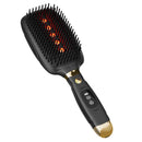 Black Advanced 3-in-1 Scalp & Hair Care Massage Comb - Red Light Therapy, EMS Microcurrent & Vibration for Healthy Hair Growth