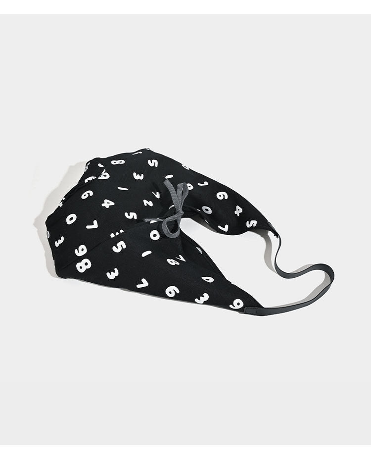 Black and White Chic Number Print Canvas Tote Bag - Lightweight Polyester Shoulder Bag for Everyday Essentials & A4