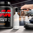 Black 2-Pack No-Spill Sliding Scoop & Funnel - Mess-Free for Protein Powder, Coffee, Formula