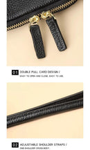 Beige Premium Leather Mini Crossbody Phone Bag - Stylish Multi-Pocket Organizer for Women