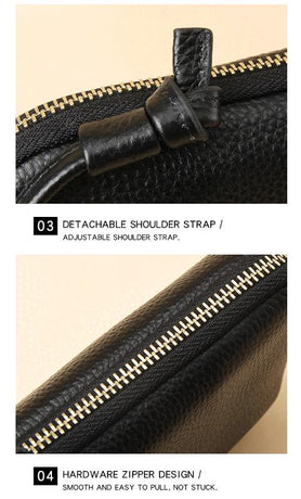 Beige Premium Leather Mini Crossbody Phone Bag - Stylish Multi-Pocket Organizer for Women