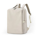 Beige Slim Minimalist Laptop Backpack - Shockproof & Anti-Theft Design, Travel-Friendly with Luggage Strap, Water-Resistant