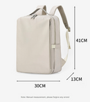 Beige Slim Minimalist Laptop Backpack - Shockproof & Anti-Theft Design, Travel-Friendly with Luggage Strap, Water-Resistant