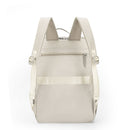 Beige Slim Minimalist Laptop Backpack - Shockproof & Anti-Theft Design, Travel-Friendly with Luggage Strap, Water-Resistant