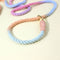 Colorful Vibrant Rainbow Ombre Rope Dog Leash - Durable Nylon P-Chain Slip Lead for Small & Medium Breeds