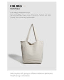 Beige Stylish Lightweight Seersucker Gingham Tote Bag - Spacious Multi-Pocket Shoulder Bag with Zipper