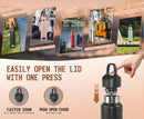 Black 480ml Insulated Stainless Steel Water Bottle - Leakproof One-Click Lid Thermal Flask for Hot & Cold Drinks