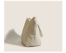 Beige Chic Lightweight Canvas Blend Tote Bag - Stylish Large Capacity Shoulder Bag for Women, Perfect for Commute & Daily Use