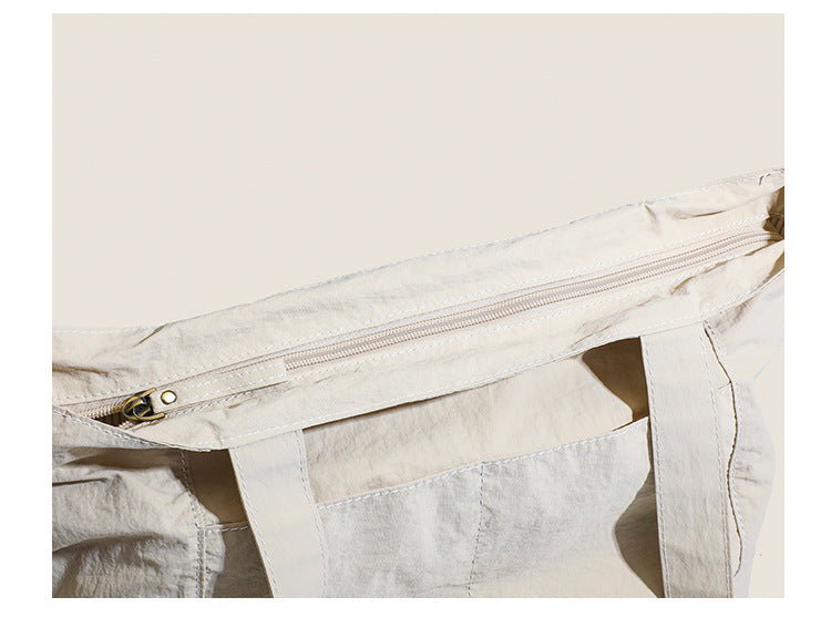 Black Chic Lightweight Canvas Blend Tote Bag - Stylish Large Capacity Shoulder Bag for Women, Perfect for Commute & Daily Use