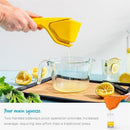 3 Pcs Green Easy-Squeeze Manual Citrus Juicer - Durable Lemon & Orange Squeezer with Pour Spout, Food-Grade PP