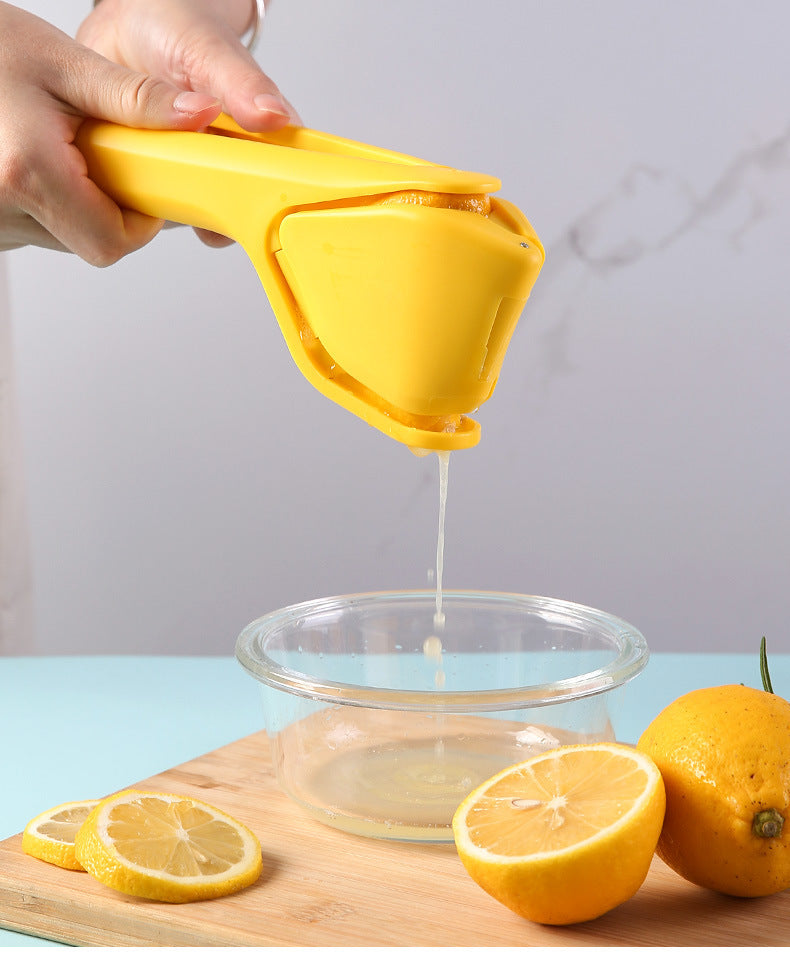 3 Pcs Yellow Easy-Squeeze Manual Citrus Juicer - Durable Lemon & Orange Squeezer with Pour Spout, Food-Grade PP
