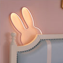 Black 40x30cm Adorable Bunny LED Wall Night Light - USB Powered Warm White Lamp for Kids Room Decor