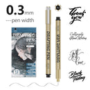 0.3mm 24-Piece Precision Drawing Pen Set - Waterproof Anime Sketching Pens for Students, Assorted Tips