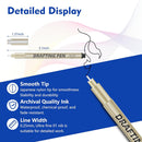 0.5mm 12-Piece Precision Drawing Pen Set - Waterproof Anime Sketching Pens for Students, Assorted Tips