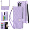 Purple Galaxy Z Fold5 Multi-Functional Leather Wallet Case for Samsung Z Fold Series - Crossbody with Pen Slot, Quilted Design