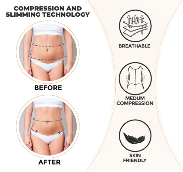 3XL Black Women's Seamless Body-Shaping Onesie with Zipper - Abdomen Slimming and Hip Lifting