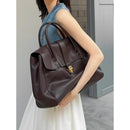 Coffee Brown Spacious Women's PU Leather Tote Bag with Laptop Compartment