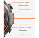 Black Outdoor Smartwatch with 1.45-Inch HD Round Screen and Flashlight