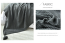 110cm x 150cm White Knitted Sofa Blanket for Autumn and Winter Naps