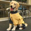 4XL Recommended 30-40 Pounds Yellow Autumn-Winter Dog Hoodie for Medium to Large Breeds - Golden Retriever & Labrador