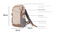 Balck-white 20L Lightweight Hiking Backpack for Camping, Travel, and Commuting