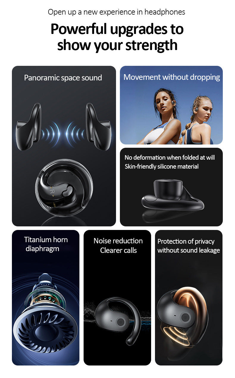 Purple T2 AI Smart Translation Earbuds - Open-Ear OWS Bluetooth 5.4 Headphones with Simultaneous Interpretation & IPX4 Waterproof