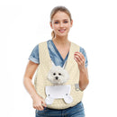 Beige Cozy Quilted Pet Carrier Backpack - Front Pack Sling for Cats & Small Dogs - Travel & Outdoor