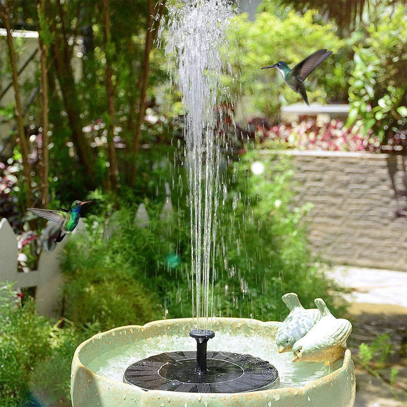 16cm Solar Floating Fountain with LED Light for Bird Bath and Pond