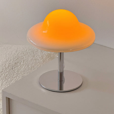 25cm Heart Egg Tart Table Lamp with Adjustable Color and Brightness