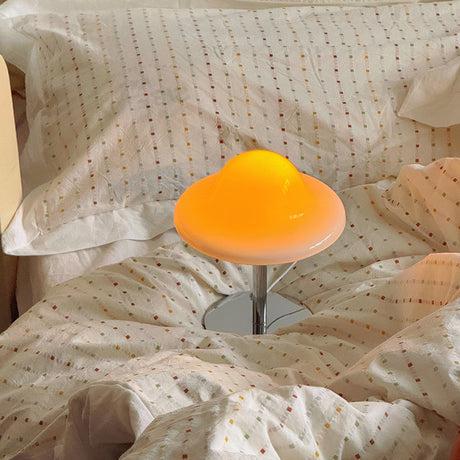 25cm Heart Egg Tart Table Lamp with Adjustable Color and Brightness