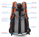 Black 20L Women's Orange Mountaineering Backpack - Water-Resistant