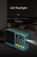 Portable Digital Music Player & FM Radio,4 Playback Modes, LED Flashlight(Red)