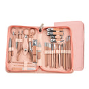 30-Piece Professional Manicure & Pedicure Set,Stainless Steel Grooming Kit(Rose Gold)