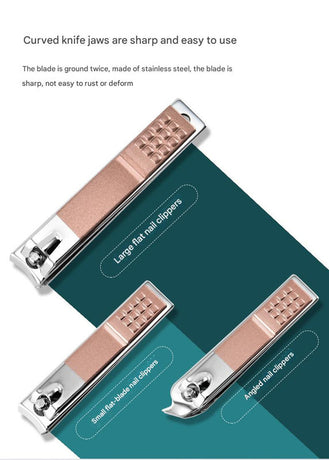 30-Piece Professional Manicure & Pedicure Set,Stainless Steel Grooming Kit(Rose Gold)