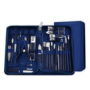 30-Piece Professional Manicure & Pedicure Set,Stainless Steel Grooming Kit(blue)