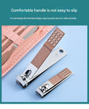 30-Piece Professional Manicure & Pedicure Set,Stainless Steel Grooming Kit(black-red)