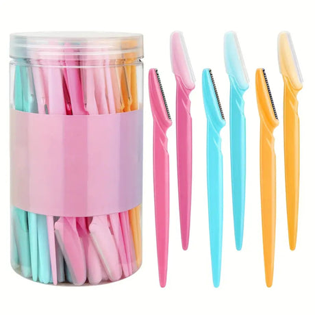 40-Piece Eyebrow Razor & Dermaplaning Tool Set(Colorful)