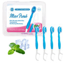 4-in-1 Disposable Travel Toothbrush with Flavor Burst Bead(Mint flavor)