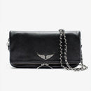 Chic Quilted Leather Crossbody Bag with Chain Strap & Tassel Detail(Black without tassels)