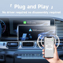 2-in-1 Wireless CarPlay & Android Auto Adapter - Plug & Play Dongle for Cars(Applicable to Android-White)