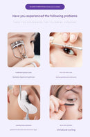 Heated Eyelash Curler with 2 Temperature Controls, Long-Lasting Curl(white)