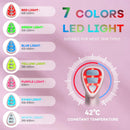 7-in-1 LED Facial Therapy Wand with 180 Rotatable Head & 42C Constant Temperature(black)