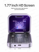 i16 Pro Mini Flip Phone - Dual SIM, AI Lens Digital Camera, Compact & Stylish Design(black)